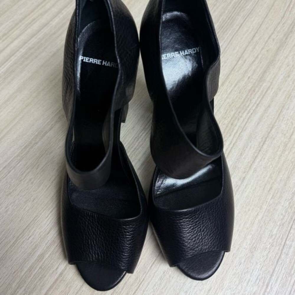 *Rare* Pierre Hardy - 5” Black Leather Block Heels - Sz 40 - Picture 8 of 8